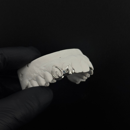 Abstract Double Cap with Sapphire