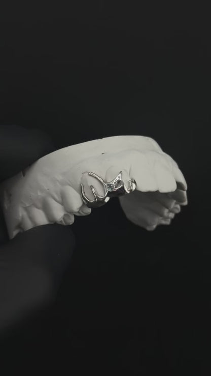 Abstract Double Cap with Sapphire